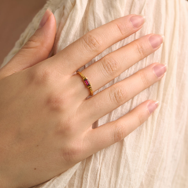 Enigmatic Ruby Gold Ring