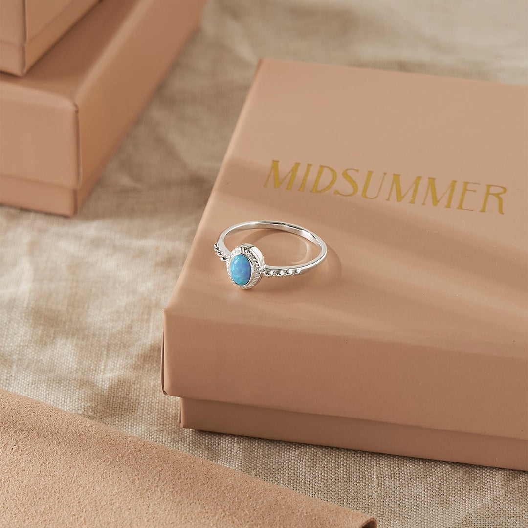 Majestic Azure Opal Ring
