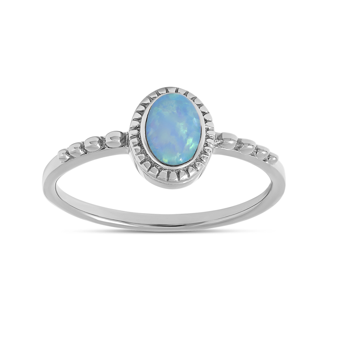 Majestic Azure Opal Ring