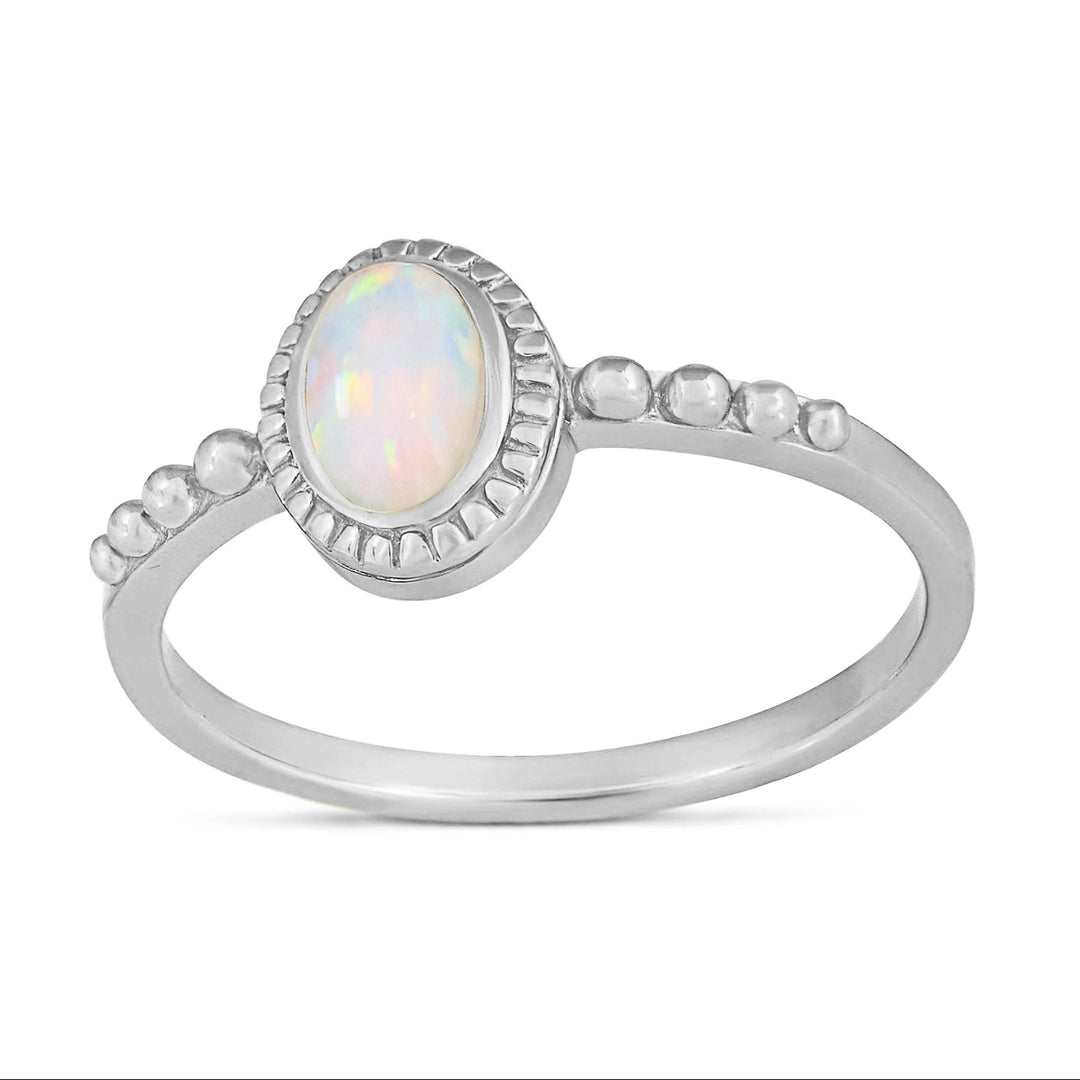 Majestic White Opal Ring