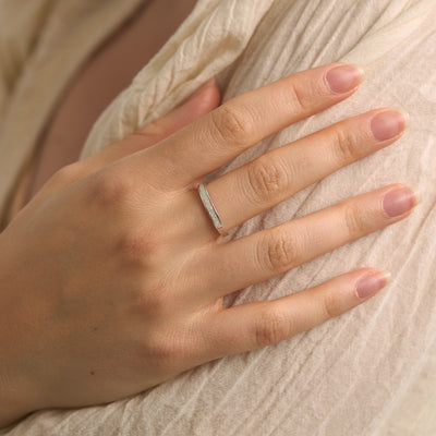 Blade White Opal Ring