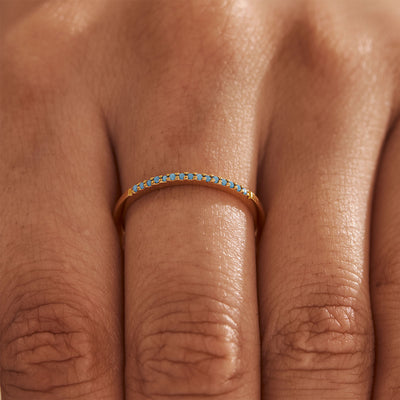 Sparkles Turquoise Ring Gold