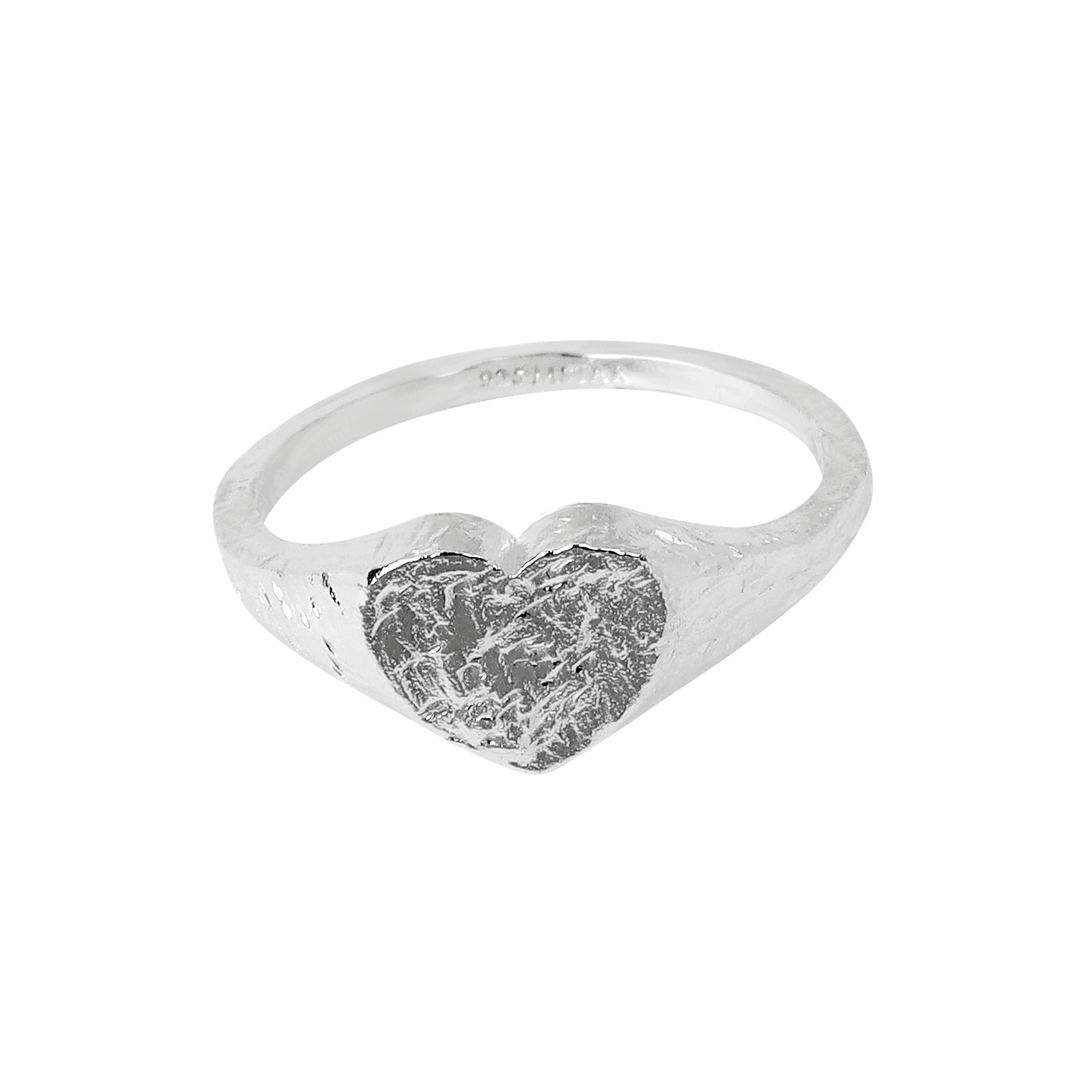 Textured Amore Signet Ring
