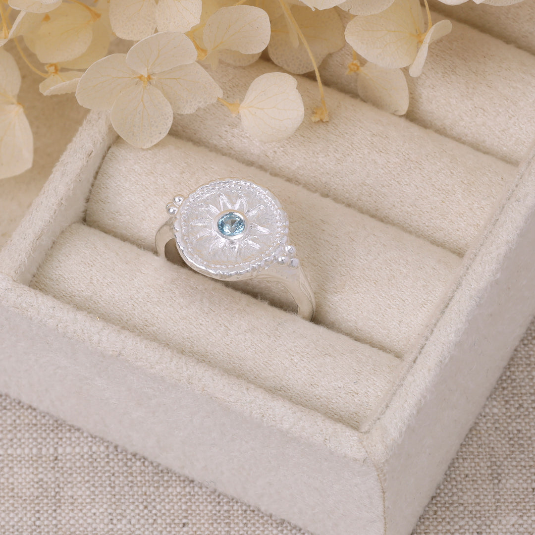 Helios Blue Topaz Ring