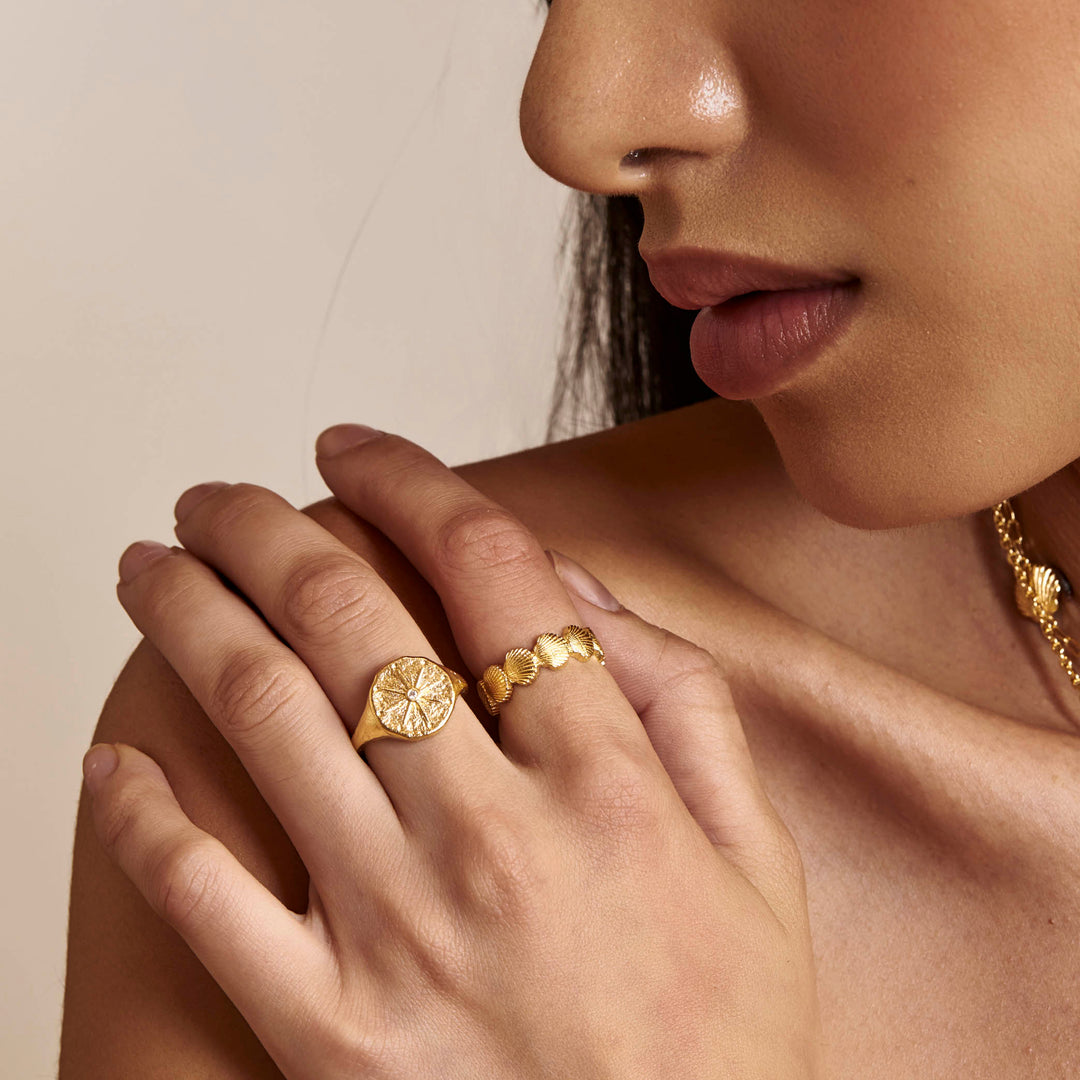Sandshell Ring Gold