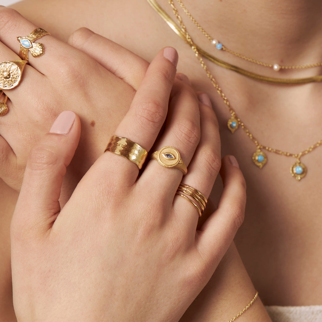 Soul Seer Moonstone Ring Gold