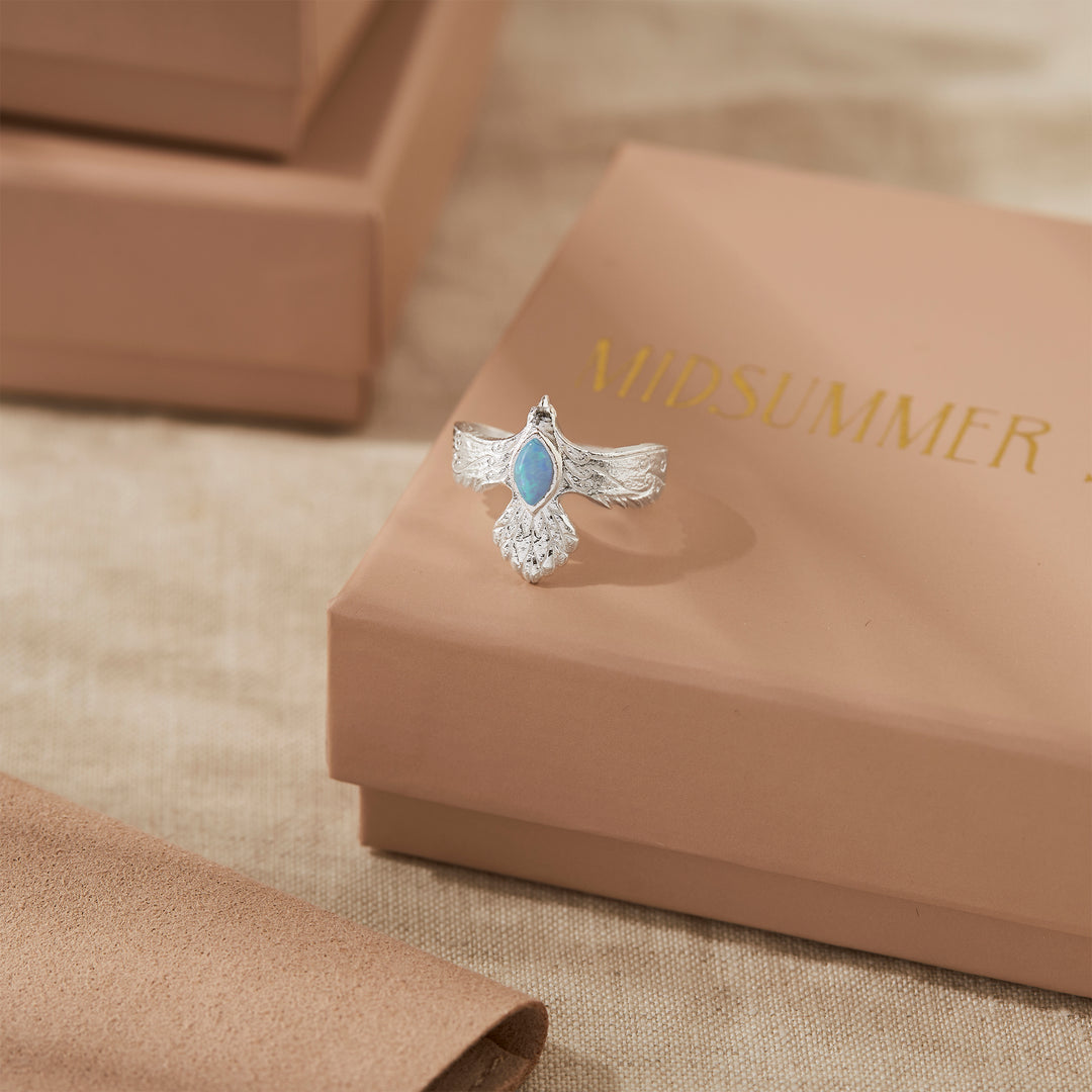 Eagle Spirit Azure Opal Ring
