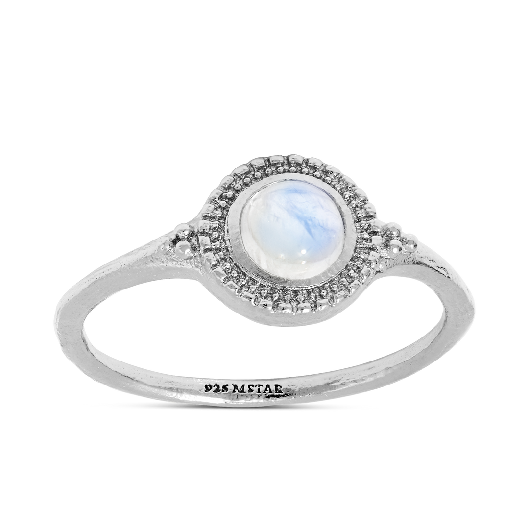 Elara Rainbow Moonstone Ring