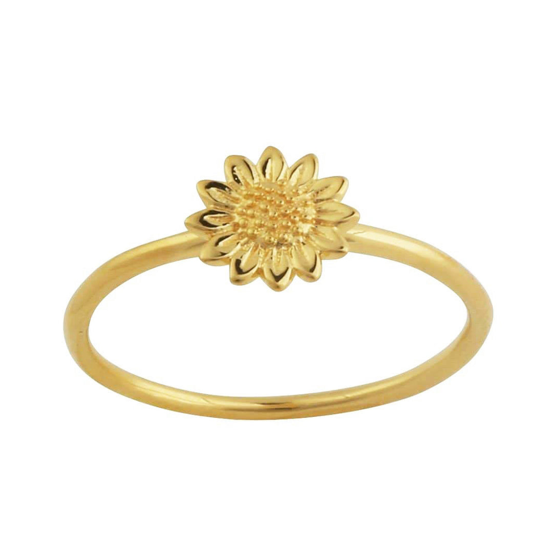 Delicate Sunflower Ring Gold