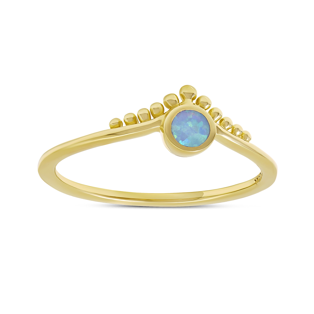 Diadème Azure Opal Ring Gold