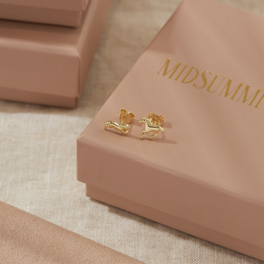 Equus Ferus Studs Gold