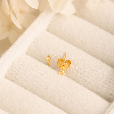 Micro Dot Studs 14K Gold