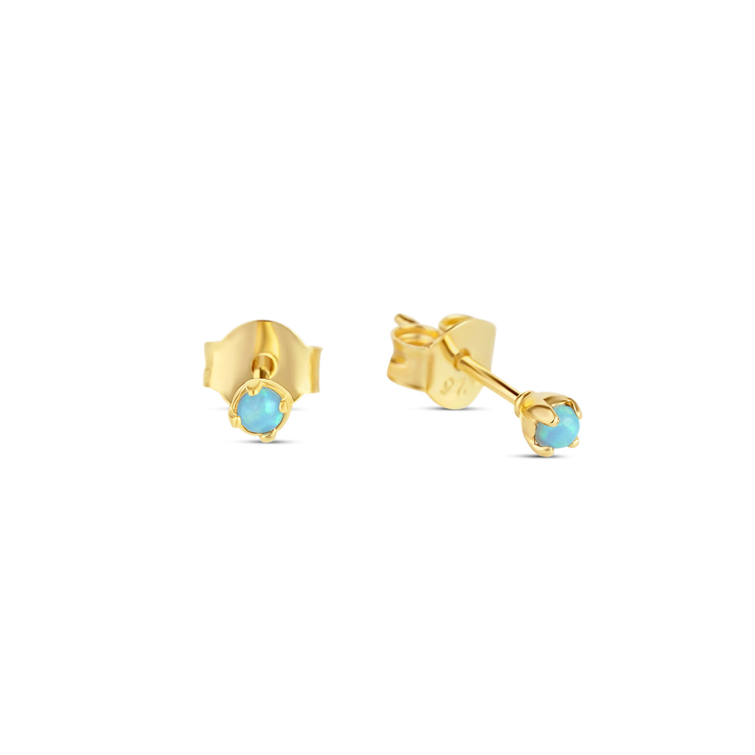 Delicate Opaline Studs Gold