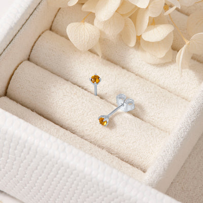 Delicate Citrine Studs