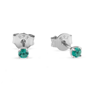 Delicate Emerald Studs