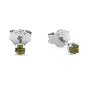 Delicate Peridot Studs