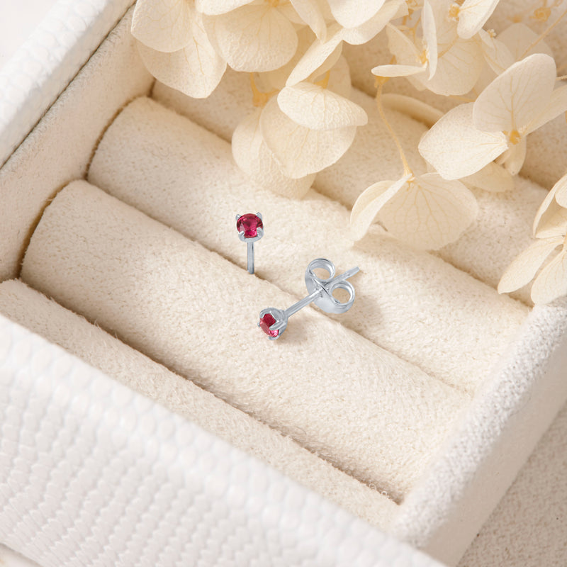 Delicate Ruby Studs