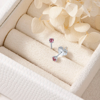 Delicate Pink Tourmaline Studs