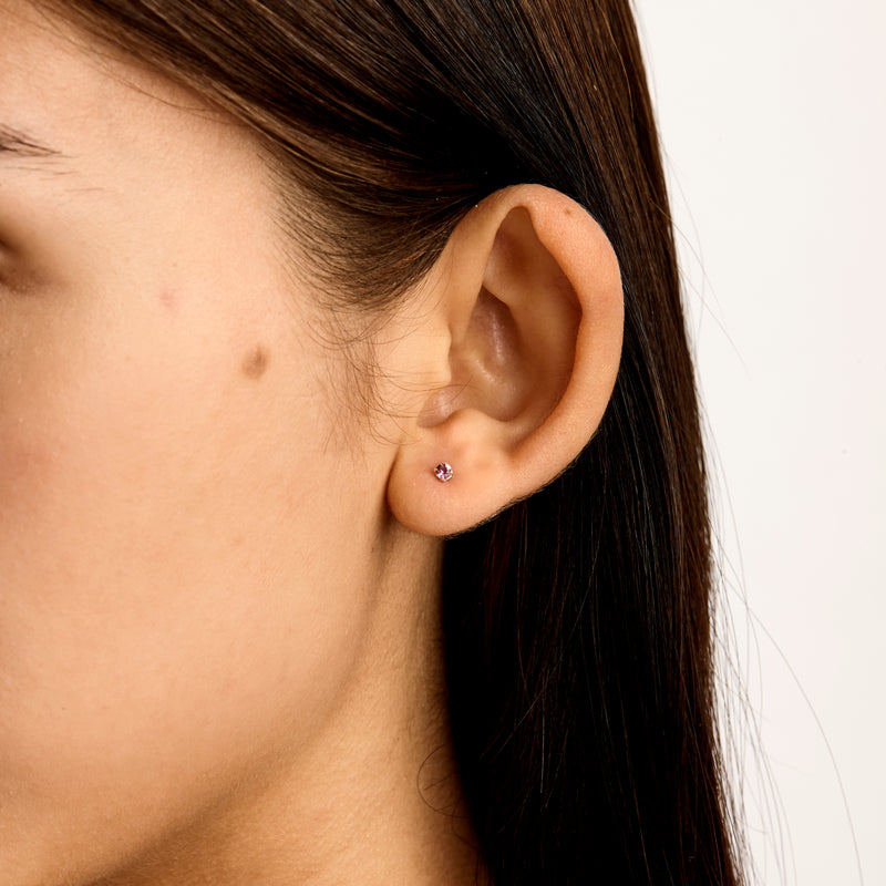 Delicate Pink Tourmaline Studs