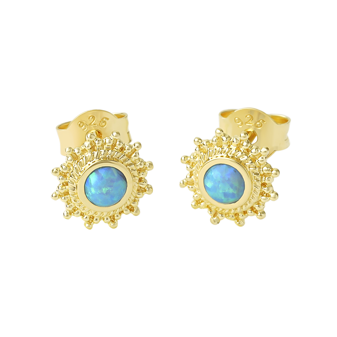 Nusa Sunrise Opal Studs Gold
