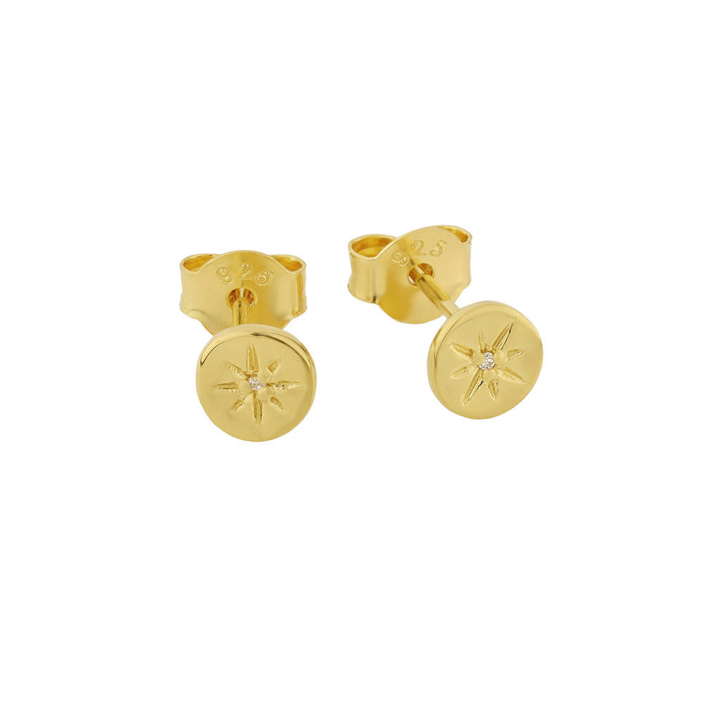Delicate Enchanted Light Studs Gold