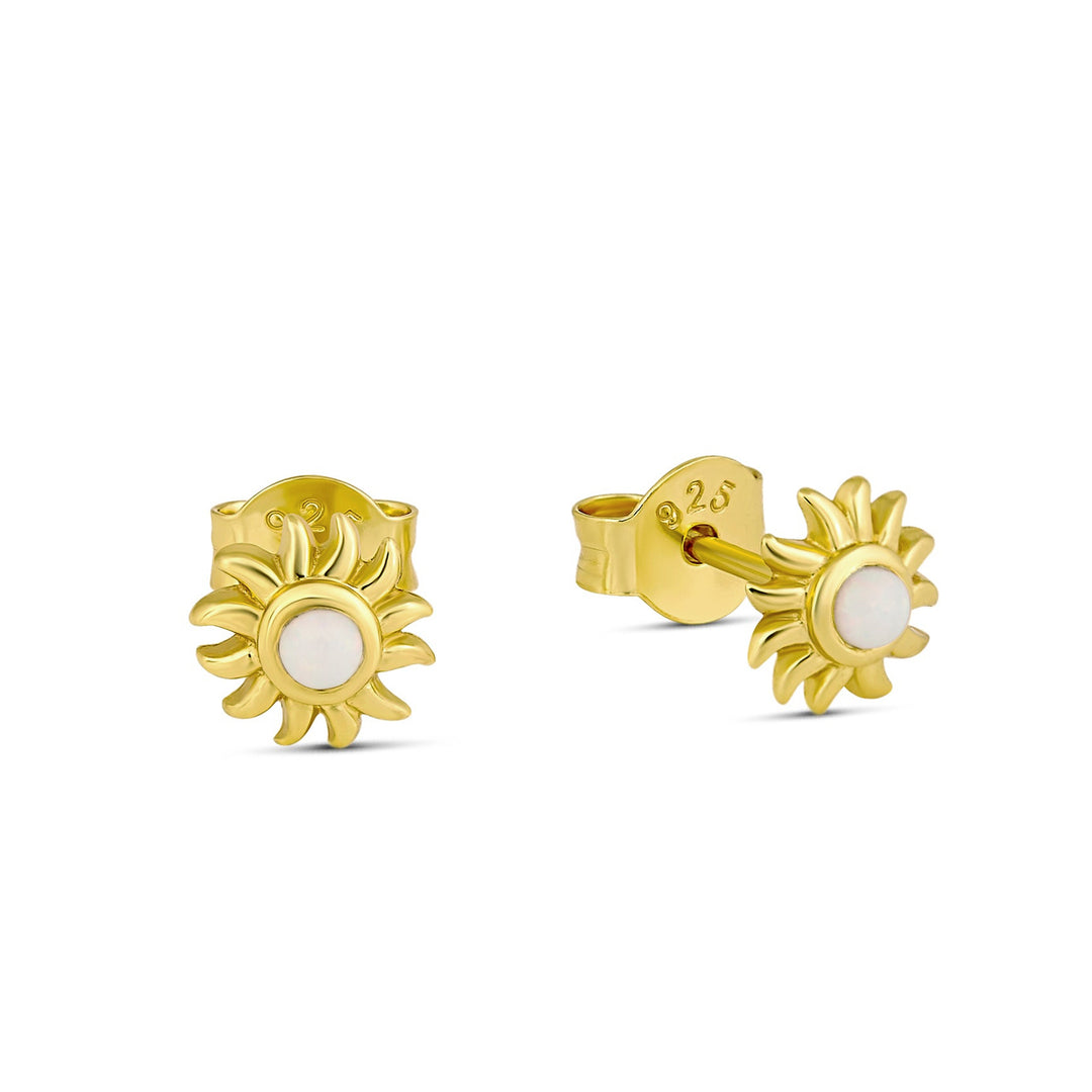 Sunshine Opal Gold Studs