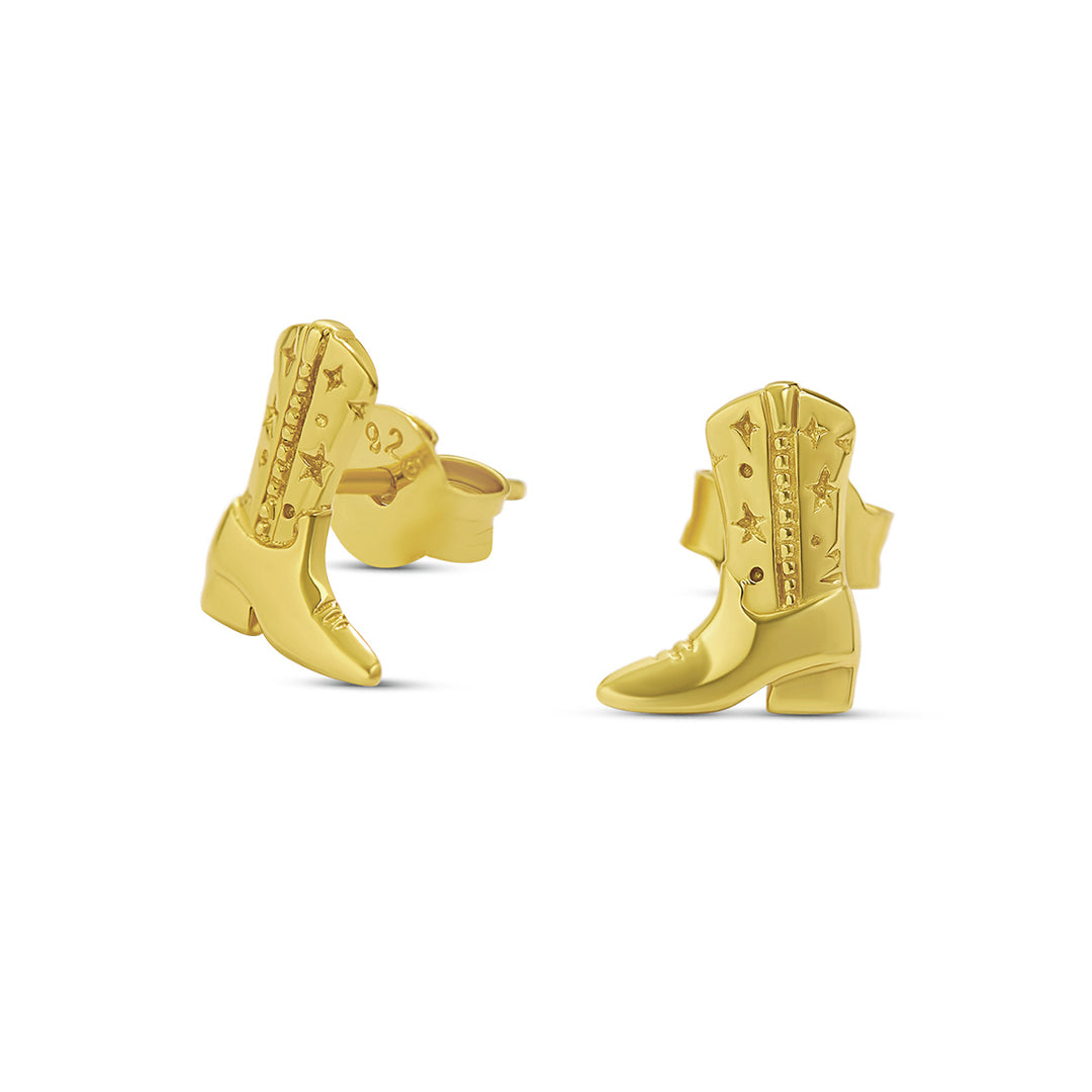 Cowgirl Boots Studs Gold