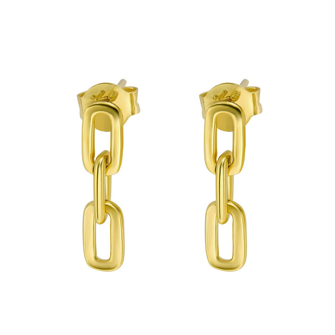Link Drop Studs Gold