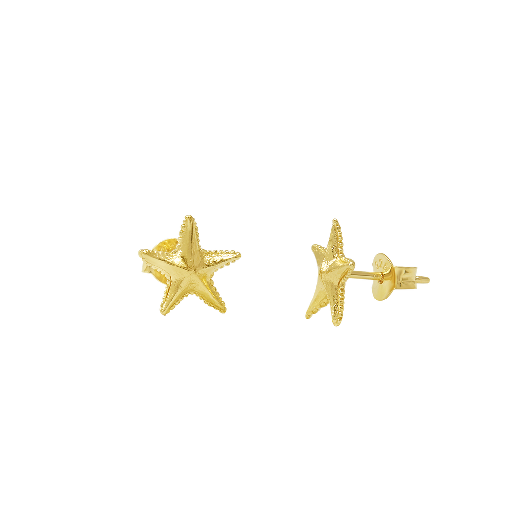 Dainty Starfish Studs Gold