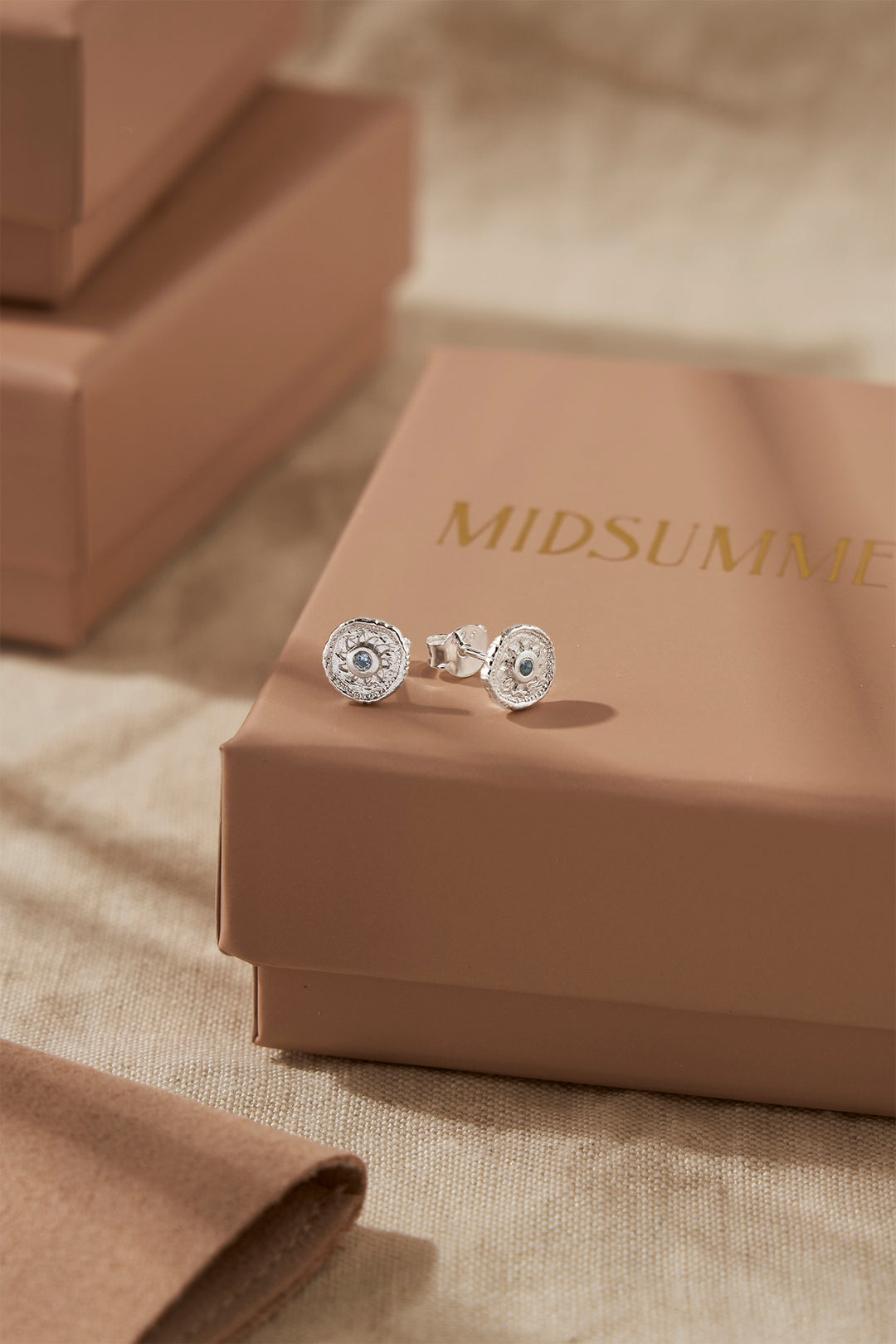 Helios Blue Topaz Studs