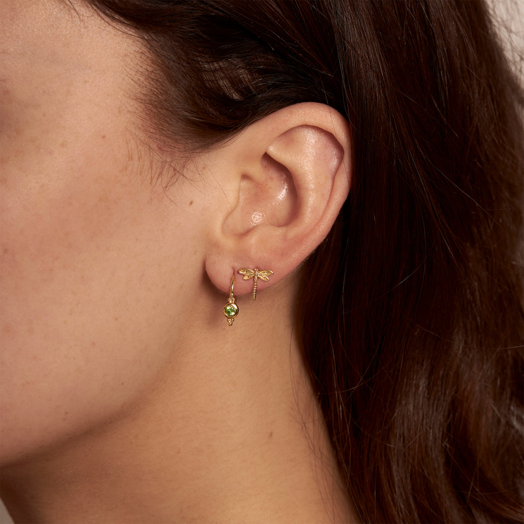 Glisten Peridot Earrings Gold