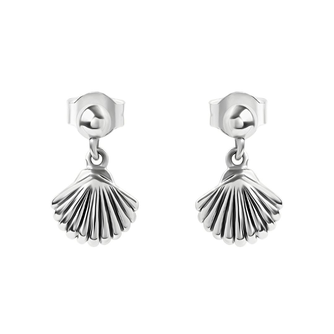 Seashell Drop Studs