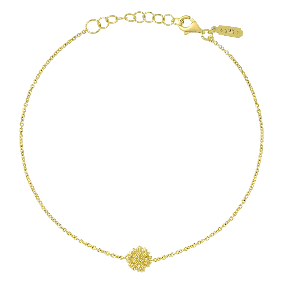 Wild Sunflower Anklet Gold
