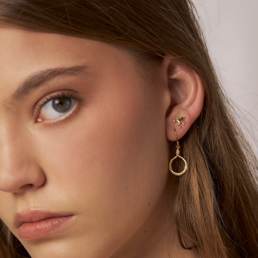 Equus Ferus Studs Gold