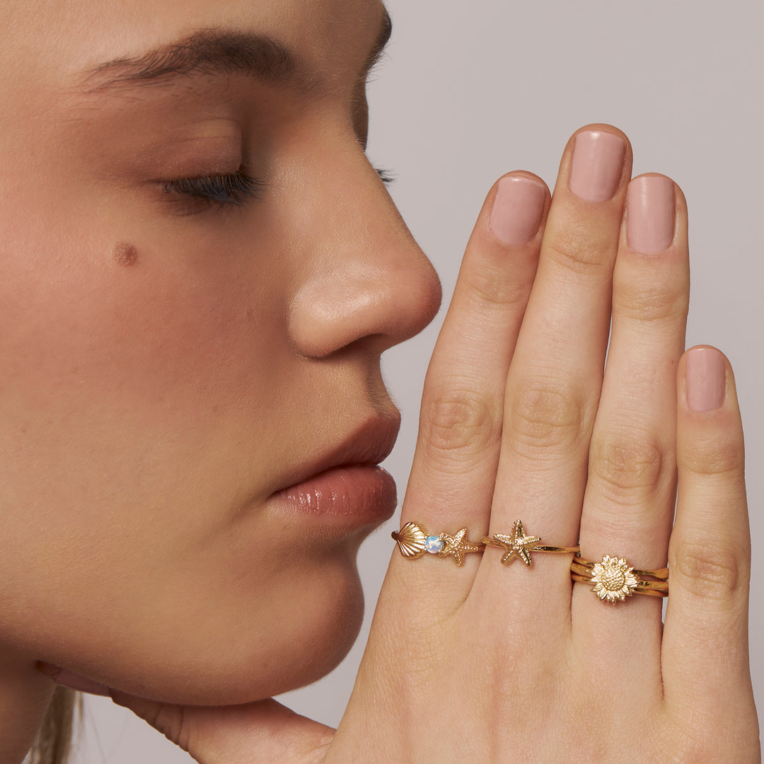 Starfish Ring Gold