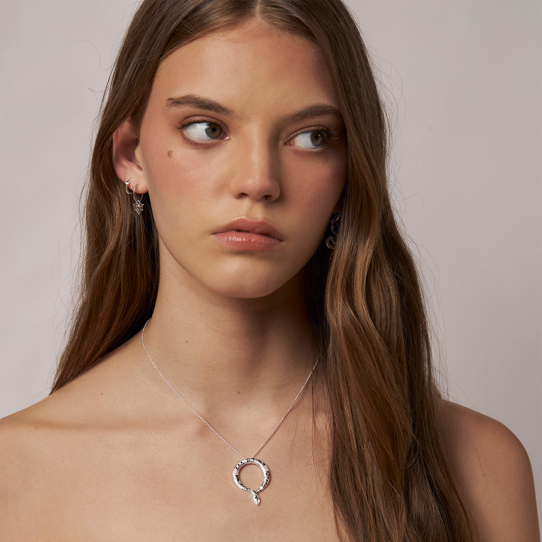 Lunara Serpent Black Spinel Necklace