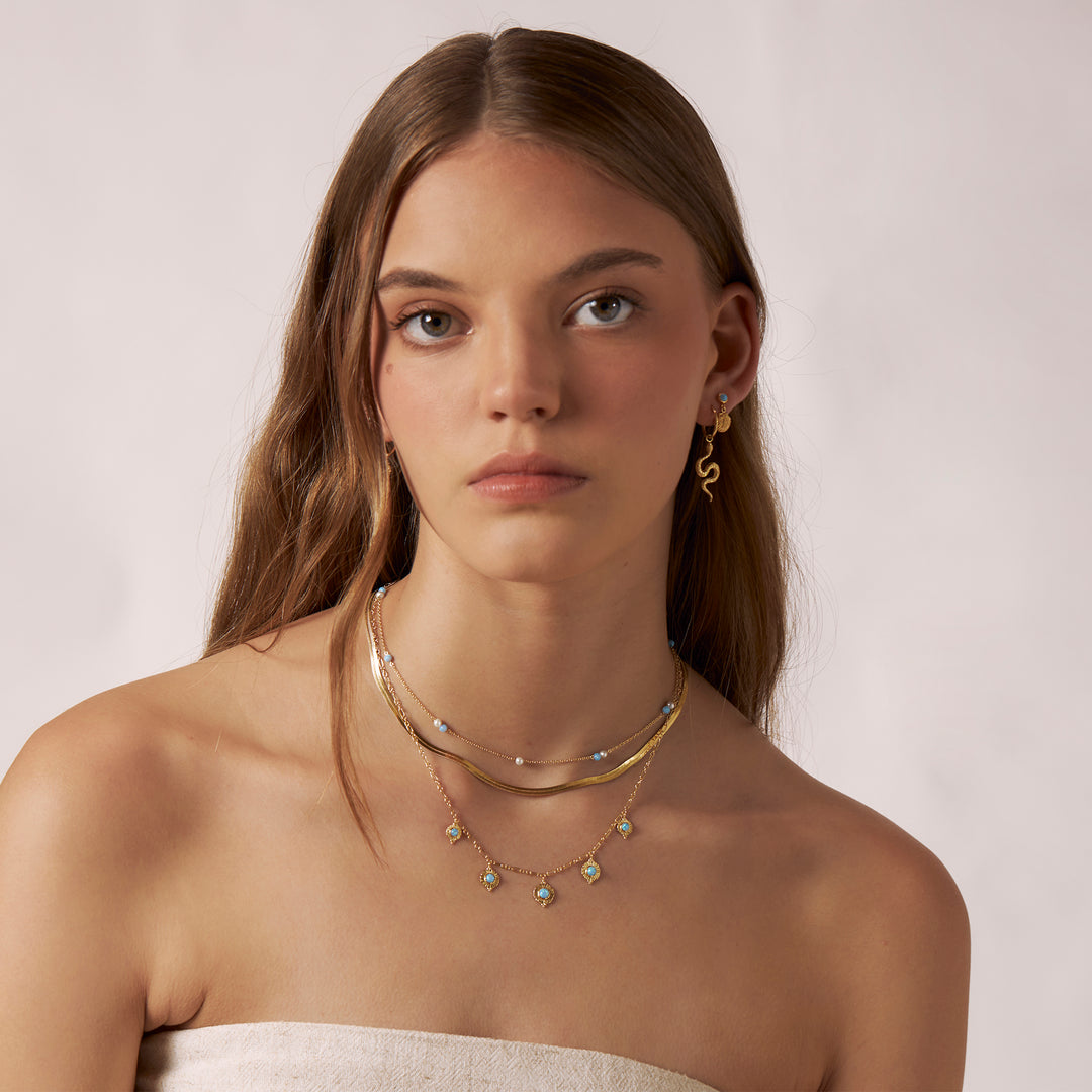 Flat Snake Chain Gold