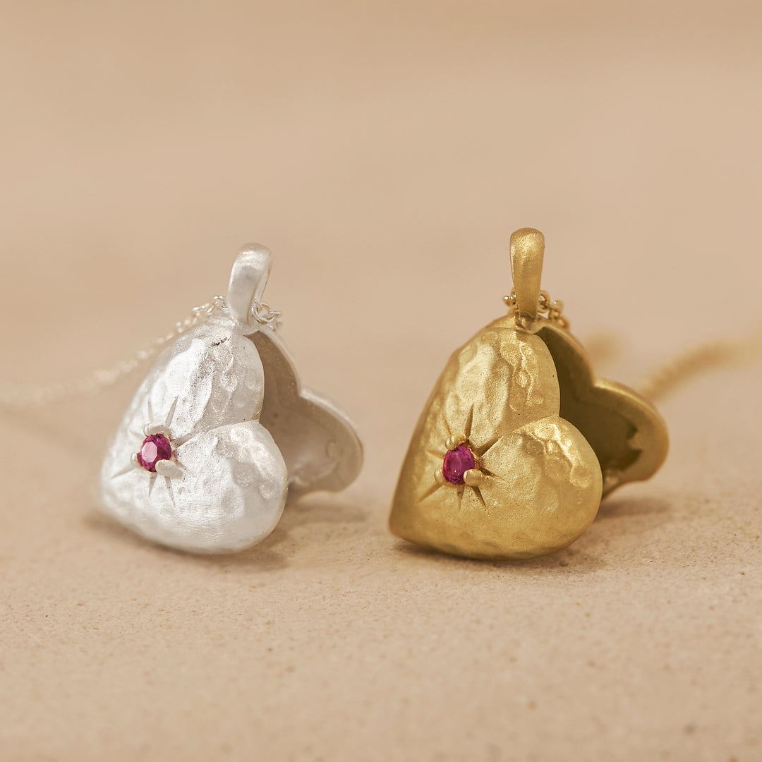 Cherished Pink Tourmaline Locket Gold