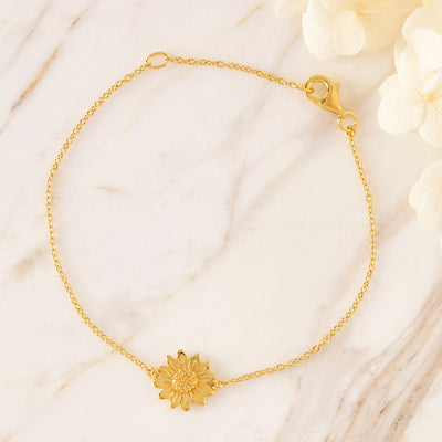Blossoming Sunflower Bracelet Gold