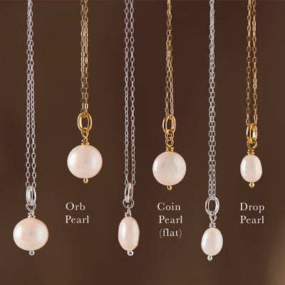 Orb Pearl Charm Gold