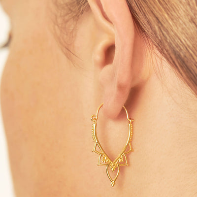 Love Lace Hoops Gold