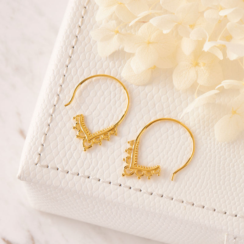 Delicate Henna Hoops Gold
