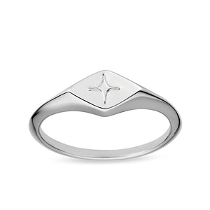 Celestial Diamond Signet Ring