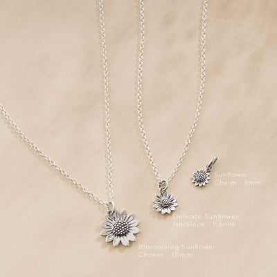 Delicate Sunflower Neck Charm