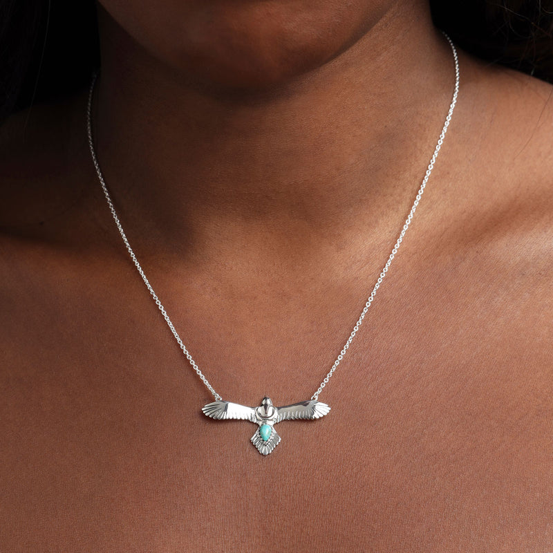 Moons Eagle Turquoise Necklace