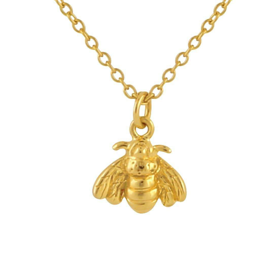 Bee Pollination Necklace Gold