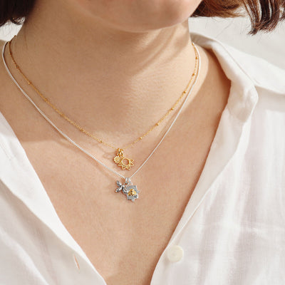 Delicate Sunflower Gold Neck Charm