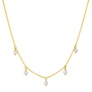 Pearl Drop Necklace Gold