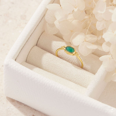 The Visionary Green Onyx Ring Gold