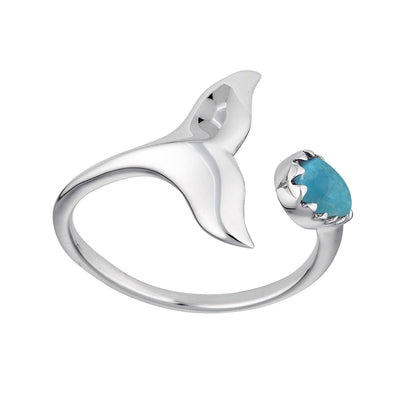 Whale Tail Turquoise Ring